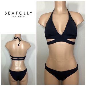 New. Seafolly black skimpy bikini. S/M. Retails $189